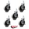 Service Caster 5 Inch Thermoplastic Wheel 5/16 Threaded Stem Caster Set with Brakes SCC, 5PK SCC-TS05S510-TPRS-SLB-5161815-5 - alternate 3